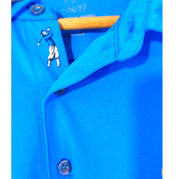 Bobby Jones Mens X-H2O XL Blue Dri Tech Golf Polo - Picture 2 of 5